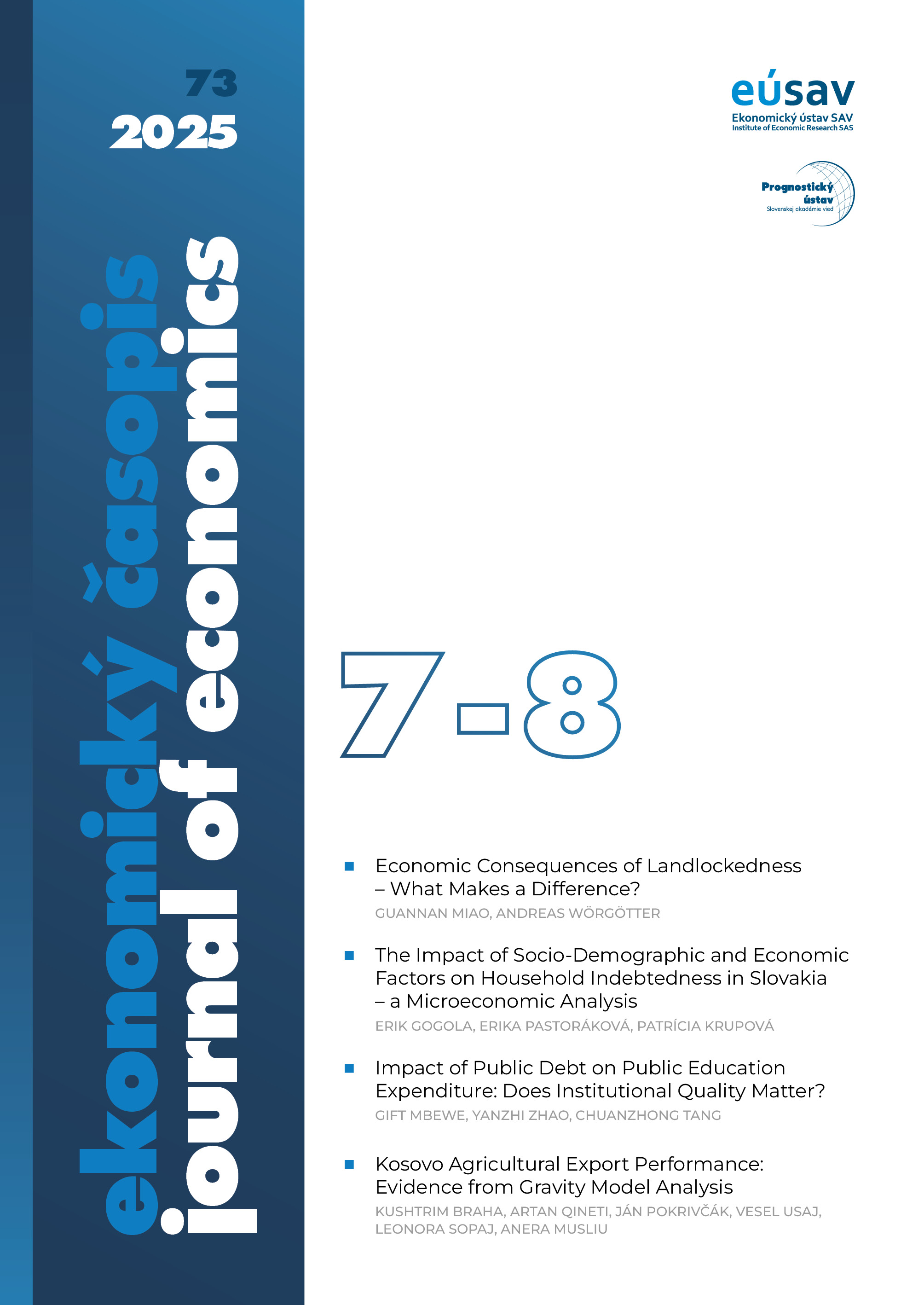 					View Vol. 73 No. 7-8 (2025)
				