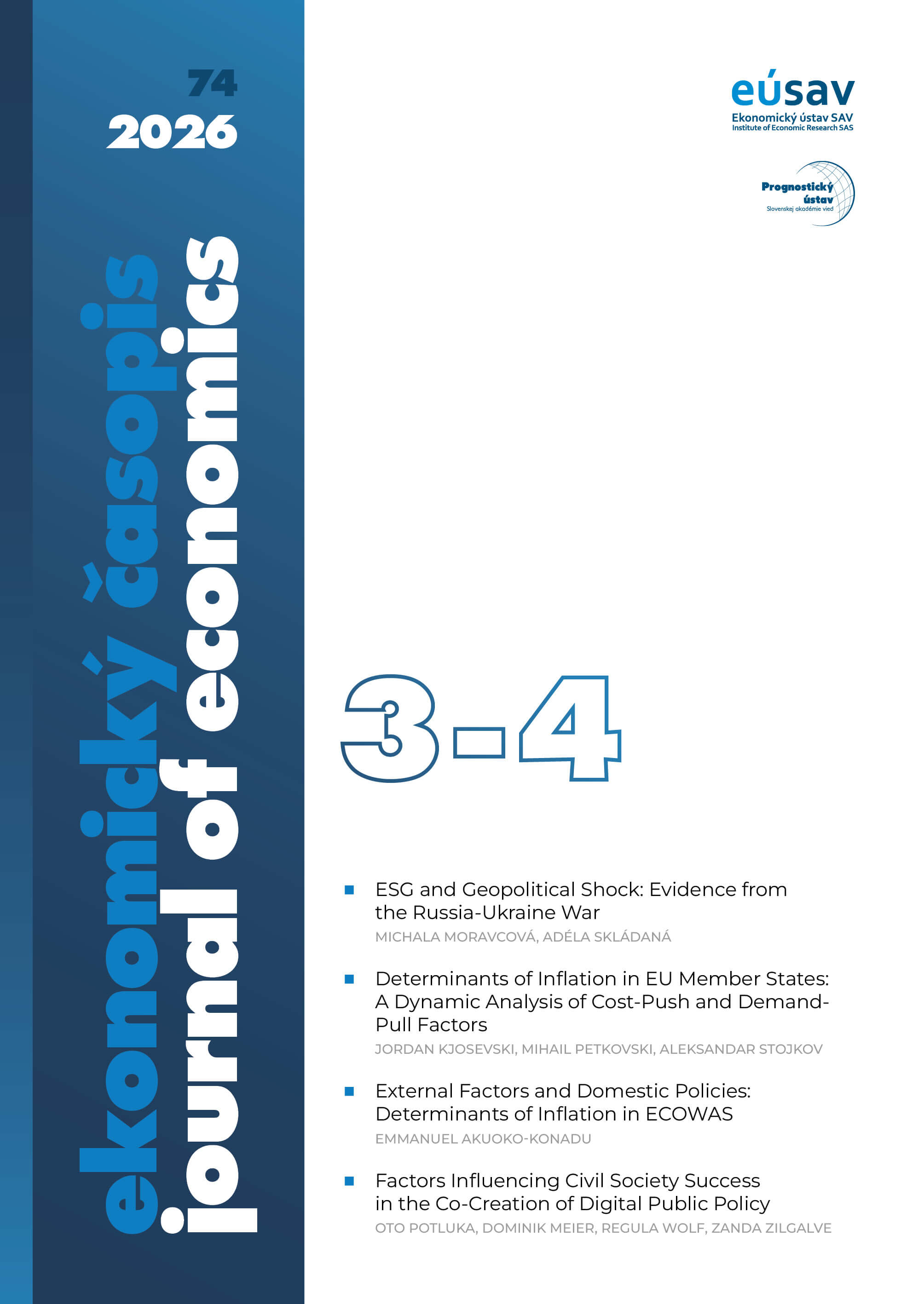                     View Vol. 74 No. 3-4 (2026)
                