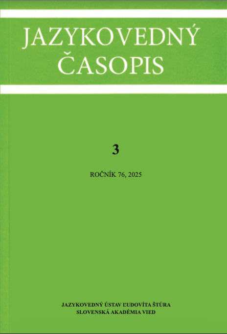 Jazykovedný časopis, roč. 76, č. 3