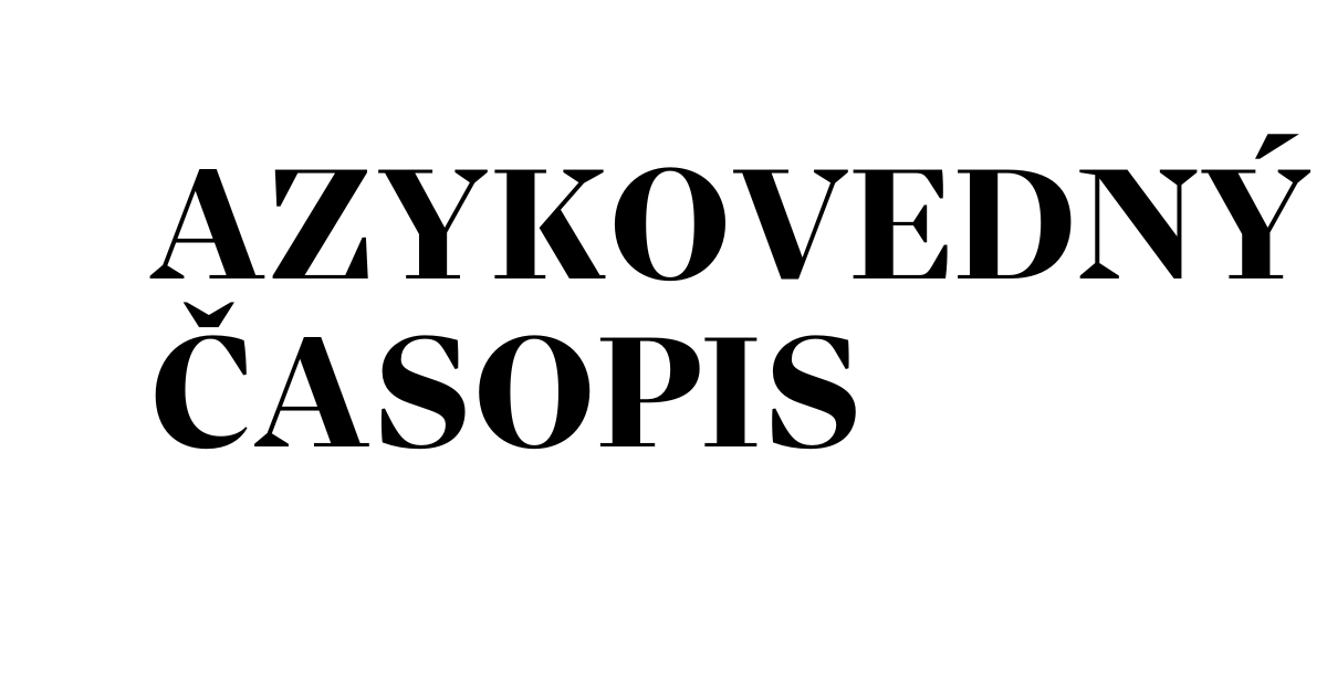 Jazykovedný časopis