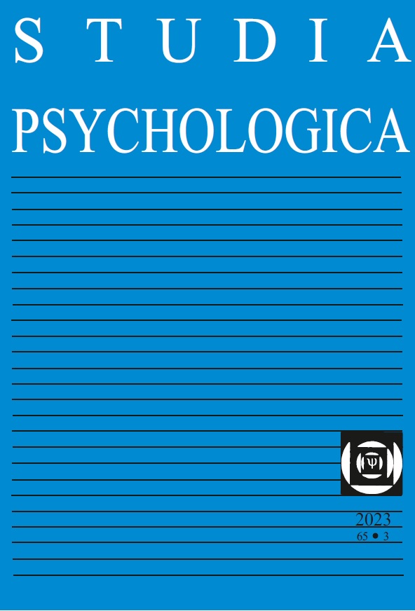 					View Vol. 65 No. 3 (2023): Studia Psychologica
				