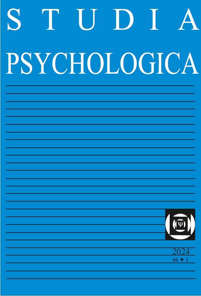 					View Vol. 66 No. 1 (2024): Studia Psychologica
				