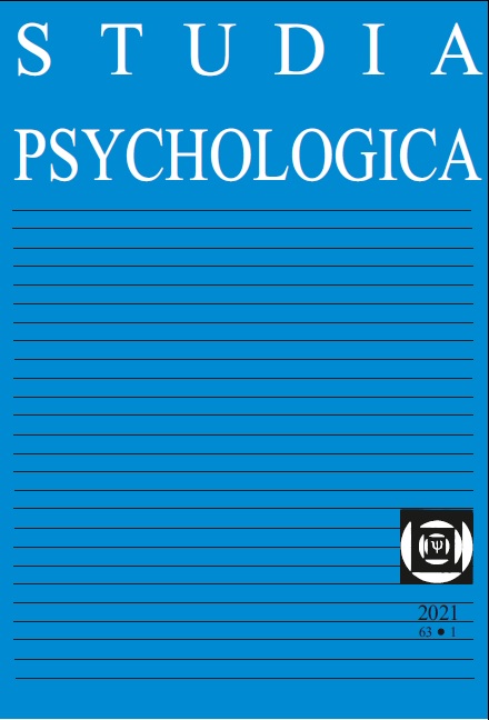 					View Vol. 63 No. 1 (2021): Studia Psychologica
				