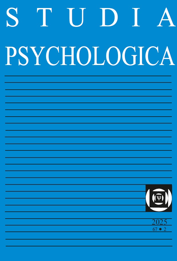 					View Vol. 67 No. 2 (2025): Studia Psychologica
				