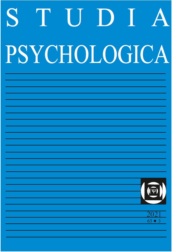 					View Vol. 63 No. 3 (2021): Studia Psychologica
				