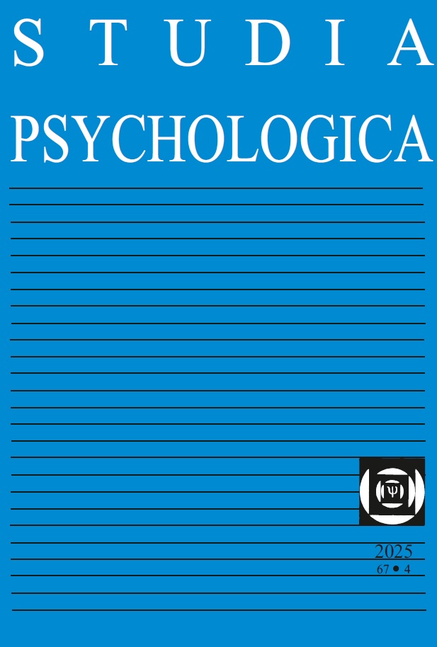 					View Vol. 67 No. 4 (2025): Studia Psychologica
				