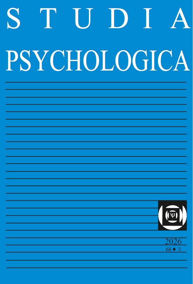 					View Vol. 68 No. 3 (2026): Studia Psychologica
				