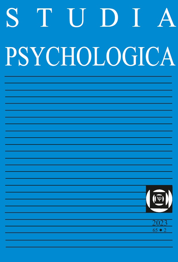 					View Vol. 65 No. 2 (2023): Studia Psychologica
				